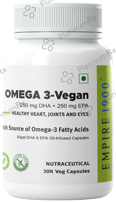 EMPIRE 1900 Omega-3 Vegan Capsules - Omega-3 for Vegetarians -Vegan Omega-3 Supplement - 30 vegicaps