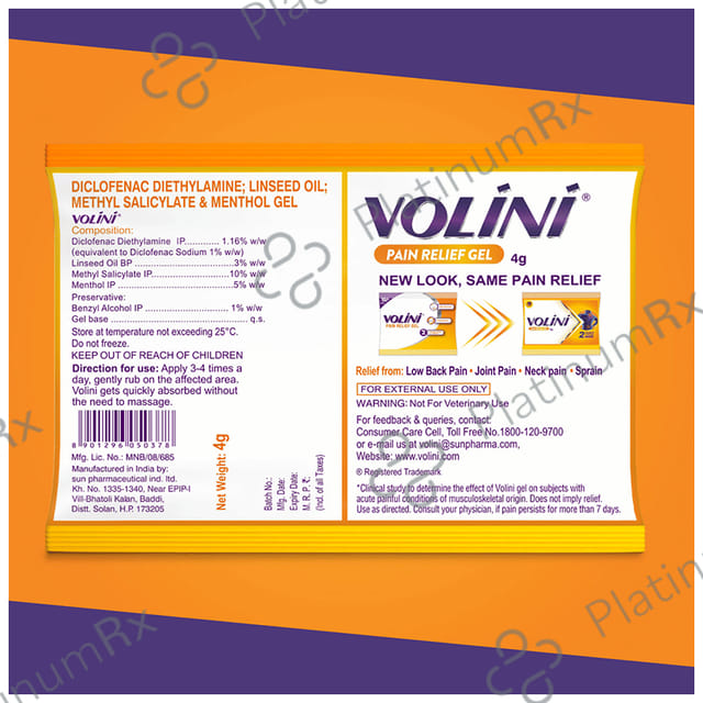 Volini Pain Relief Gel 4gm