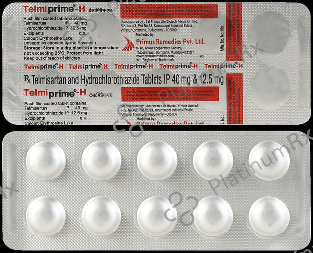 Telmiprime H 40/12.5mg Tablet 10s