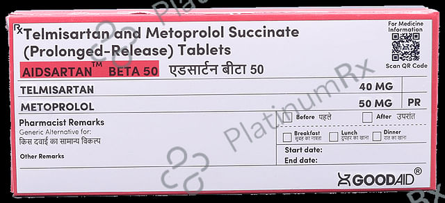 Aidsartan Beta 50 Tablet PR