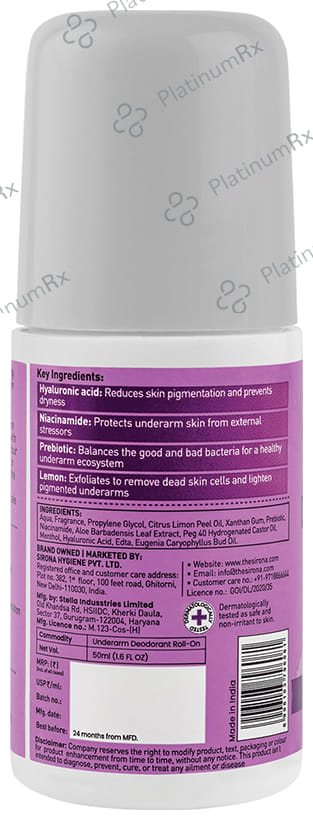 Sirona 2 in 1 Underarm Deodorant Roll-On Floral Fresh
