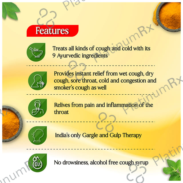 Smyle Adulsa Tulsi Haldi Gargle & Gulp Syrup 120ml