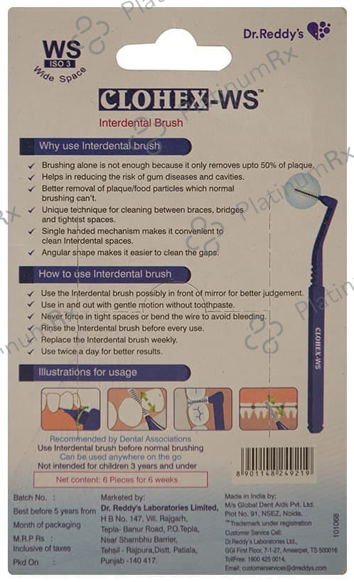 Dr. Reddy's Clohex-WS Interdental Brush