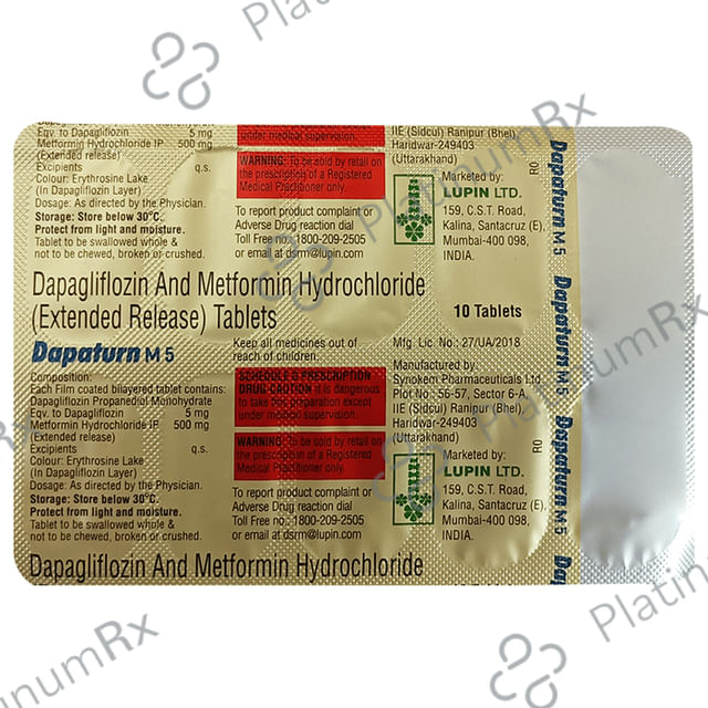 Dapaturn M 5/500mg Tablet ER 10s