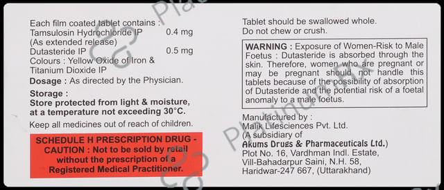 Uropoint D 0.4mg/0.5mg Tablet