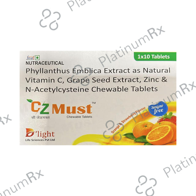 CZ Must Chewable Sugar Free Tablet Orange & Strawberry