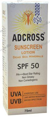 Adcross SPF 50 Sunscreen Lotion 75ml