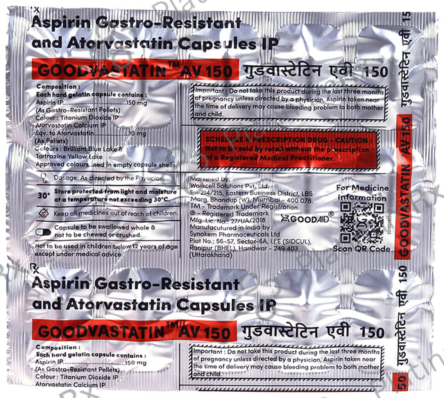 Goodvastatin AV 150/10mg Capsule 15s