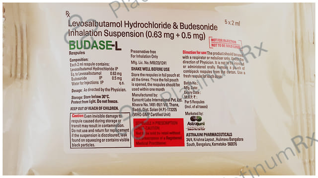 Budase L 0.5/0.63mg Respule 5X2ml