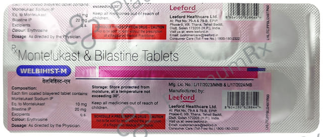 Welbihist M 20/10mg Tablet