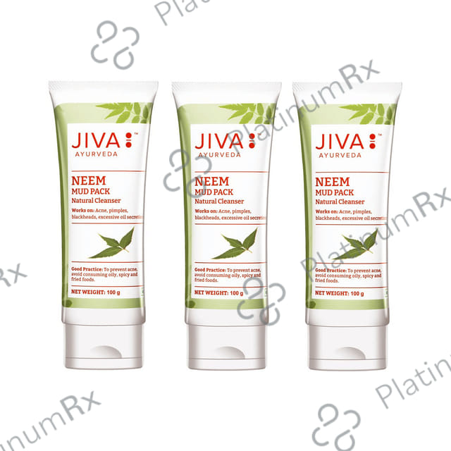 Jiva Ayurveda Neem Mud Pack Natural Cleanser (100gm Each) 3 Tubes