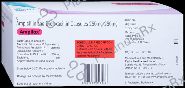 Ampilox 250/250mg Capsule 15s