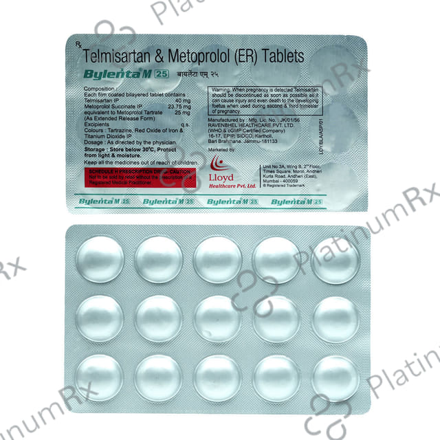 Bylenta M 40/25mg Tablet 15s