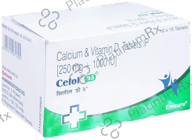 Celol D3 Plus 250mg Tablet 15s