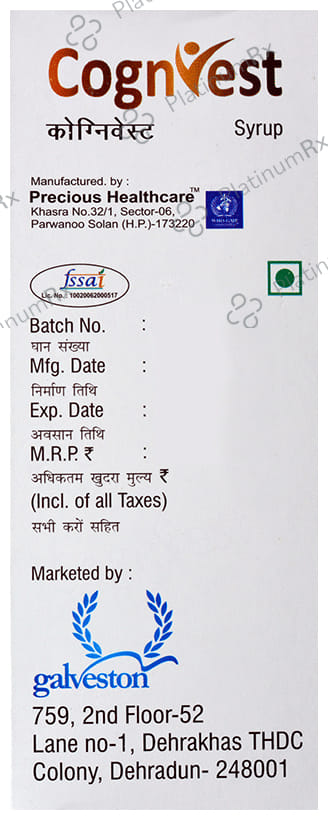 Cognivest Mango Flavour Syrup 200ml