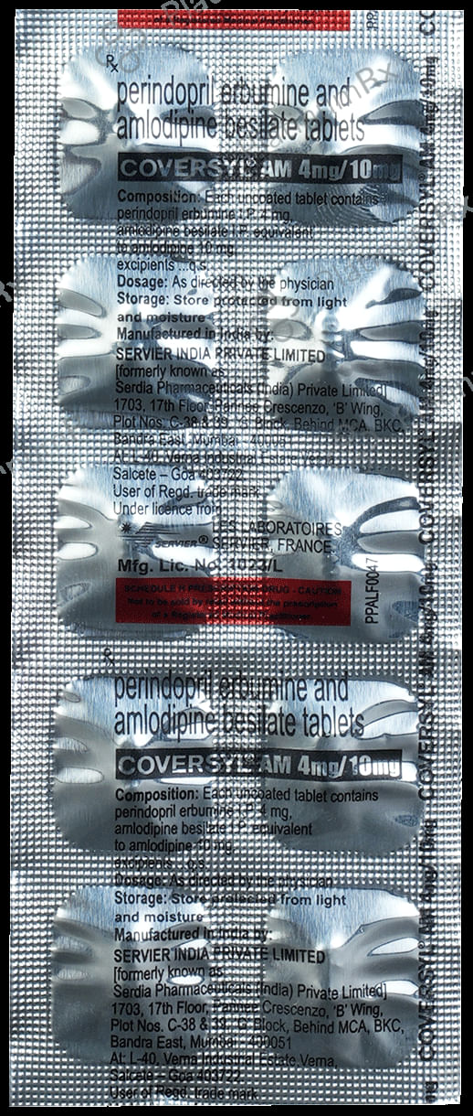 Coversyl AM 4/10mg Tablet 10s