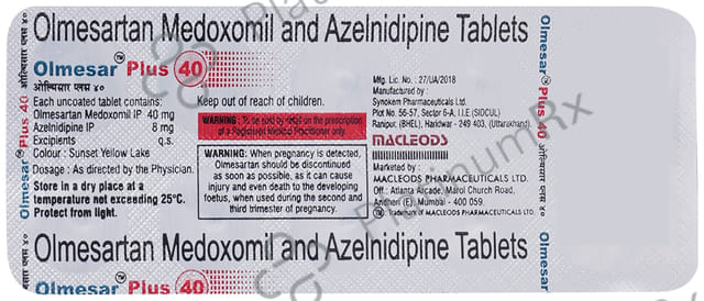Olmesar Plus 40/8mg Tablet 10s