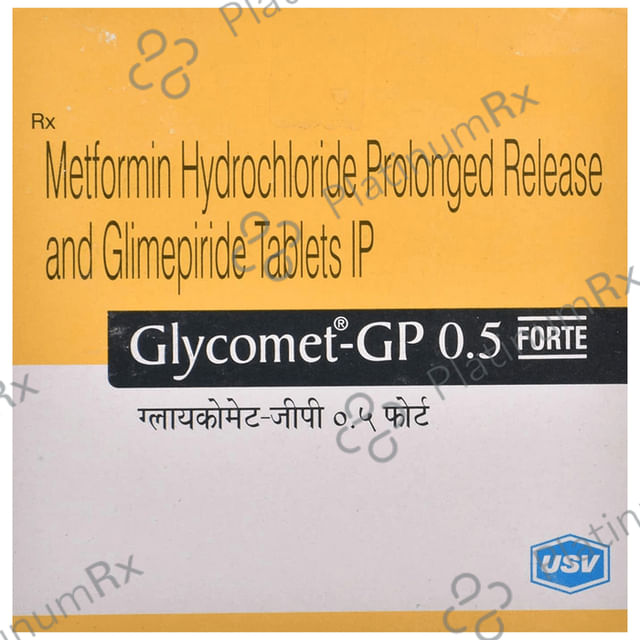 Glycomet GP 0.5/1000mg Forte Tablet PR 10s