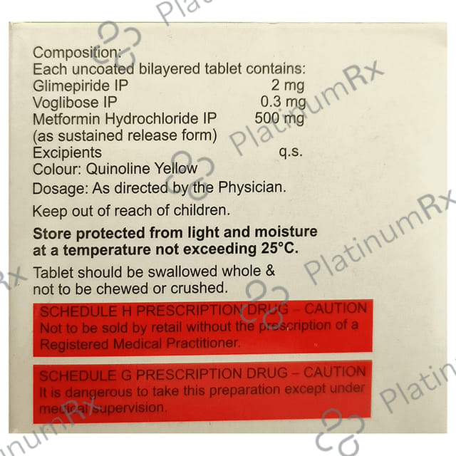 Jubiglim MV 2 Plus Tablet SR 10 Tablet SR