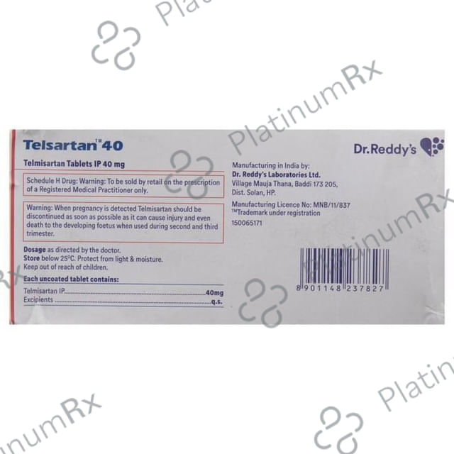 Telsartan 40mg Tablet 15s