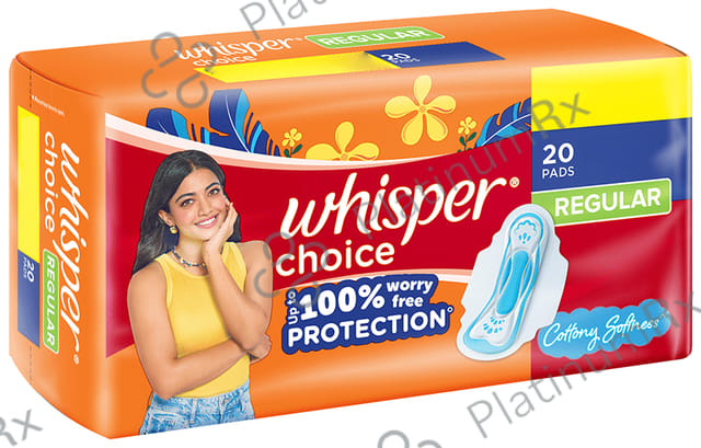 Whisper Choice Wings Sanitary Pads Regular 20 pads