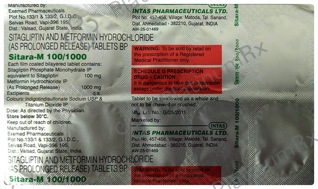 Sitara M 100/1000mg Tablet ER 10s