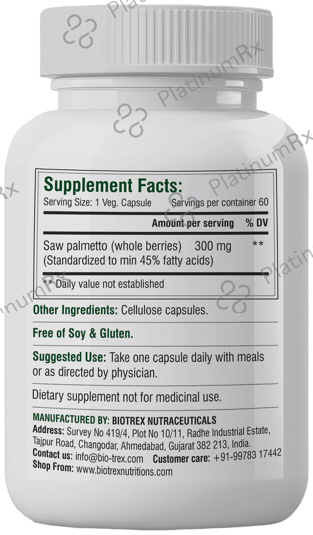Biotrex Saw Palmetto 300mg Capsule