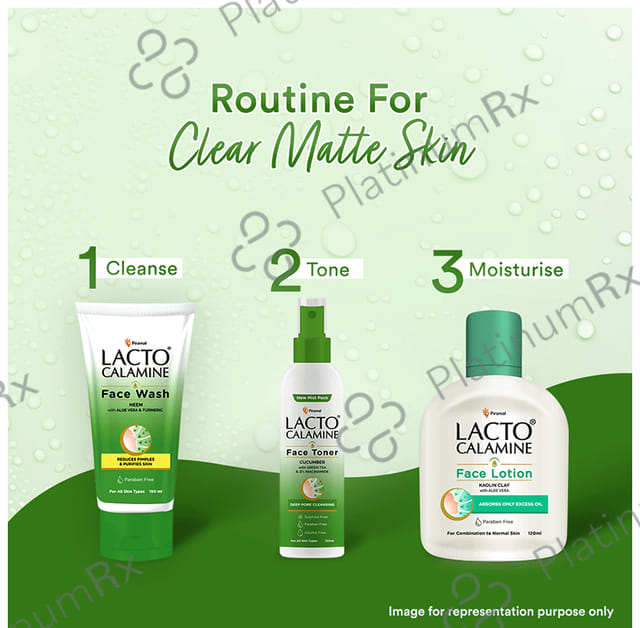 Lacto Calamine Deep Pore Cleansing Face Toner (120ml Each) 1 Bottle