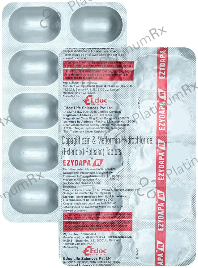 Ezydapa M 10mg/500mg Tablet ER