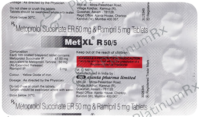 Met XL R 50/5mg Tablet 15s