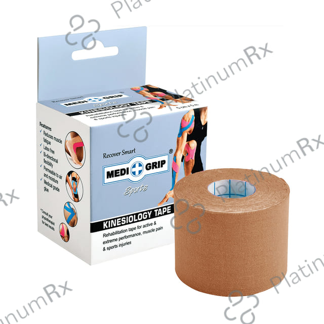 Medigrip Sports Kinesiology Tape 5cm x 5m Brown