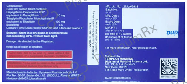 Justoza S 10/100mg Tablet 10s