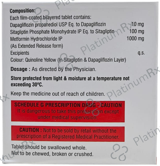 Dapamac Trio 10mg/1000mg/100mg Tablet