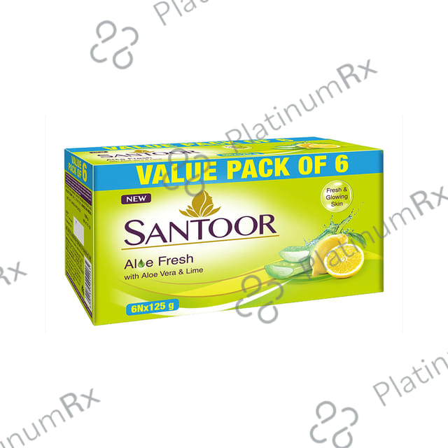 Santoor Aloe Fresh Soap (125gm Each)