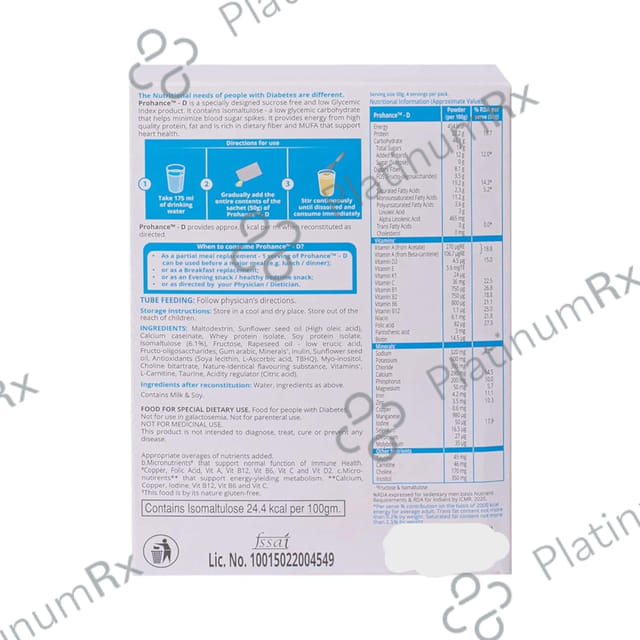Prohance D Vanilla Flavour Powder 200gm