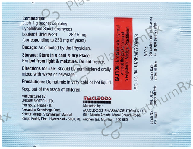 Entroflora 282.5mg Vanilla Sachet 1gm