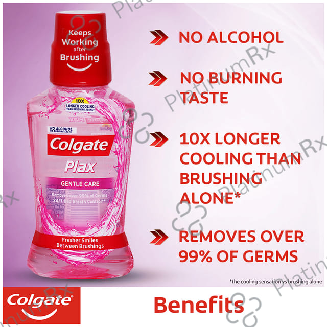 Colgate Plax Gentle Care Alcohol Free Mouth Wash 250ml
