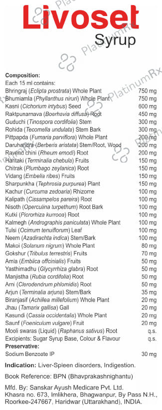 Leeford Livoset Syrup 200ml