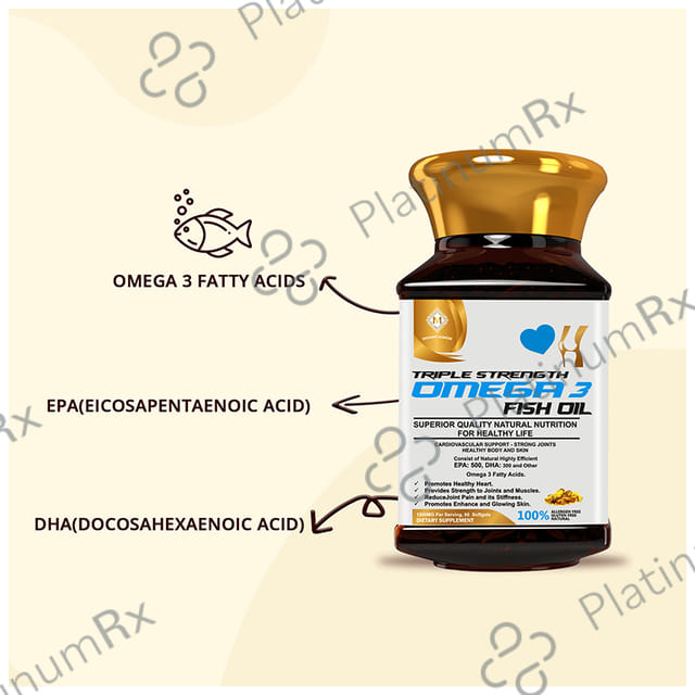 Mountainor Omega 3 Fish Oil 1000mg Triple Strength Softgel for Heart, Bones & Joints