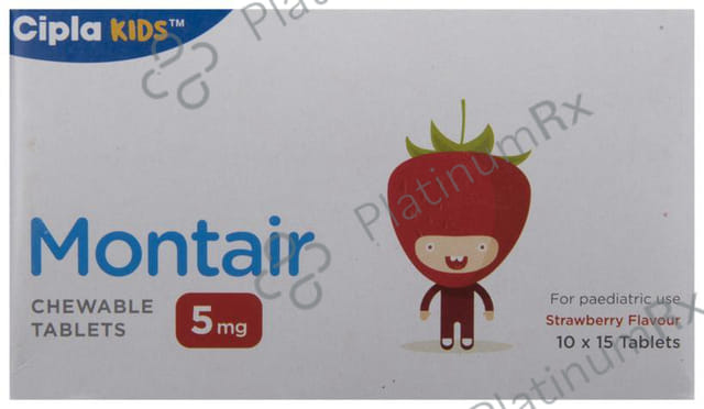 Montair 5mg Strawberry Flavour Chewable Tablet 15s