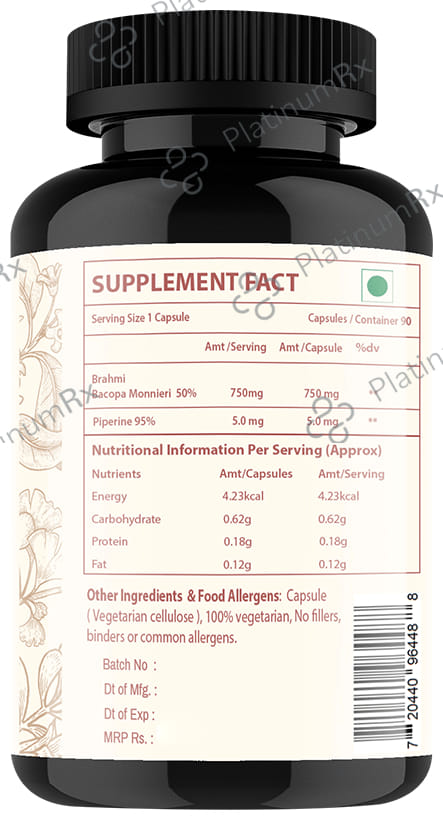 Vitaminhaat Brahmi Bacopa 750mg Capsule