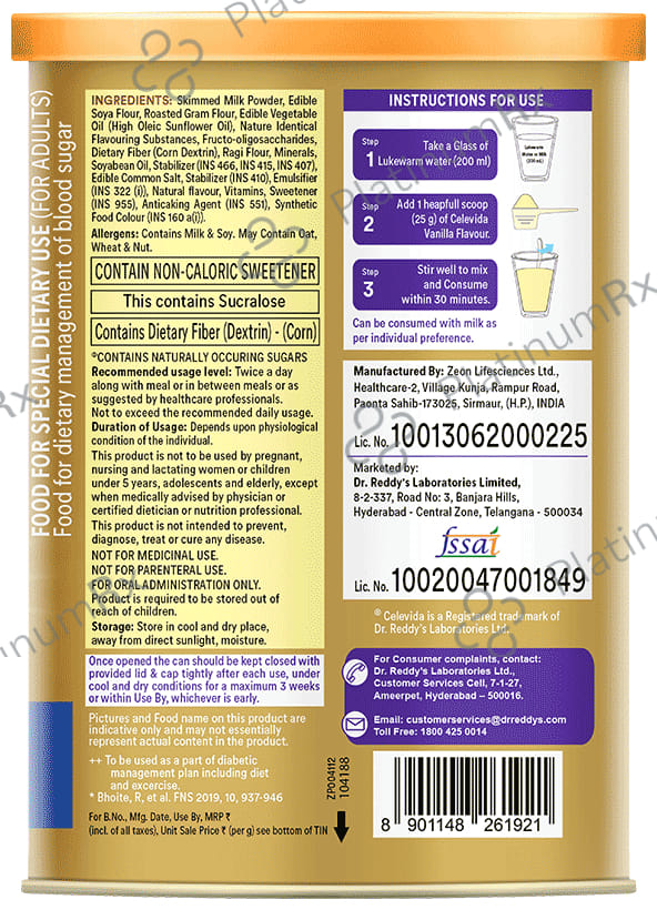 Celevida Nutrition Health Drink Vanilla