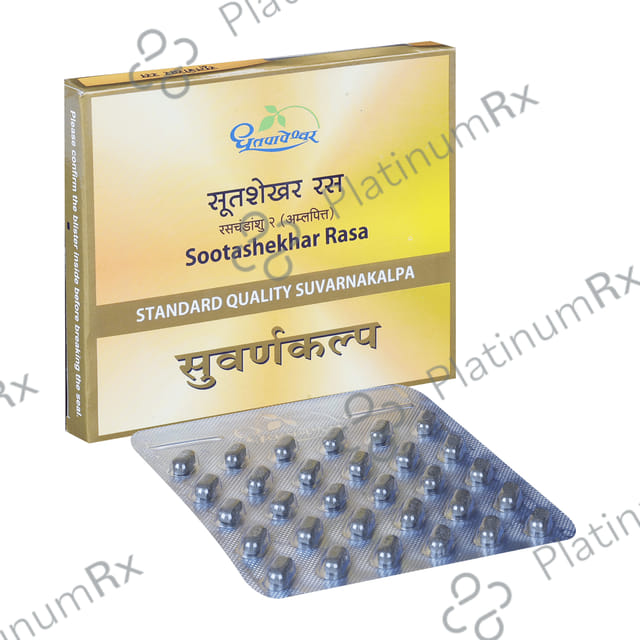 Dhootapapeshwar Sootashekhar Rasa Standard Quality Suvarnakalpa Tablet 30 tablets