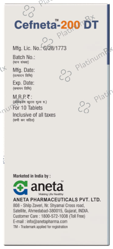 Cefneta 200 DT Tablet 10s