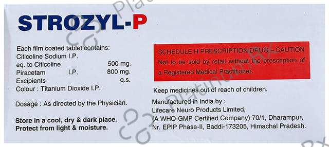 Strozyl 500/800mg P Tablet 10s