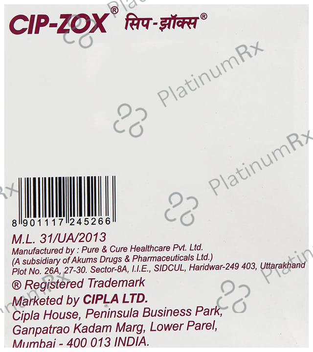 Cip Zox 500/50/325mg Tablet 6s
