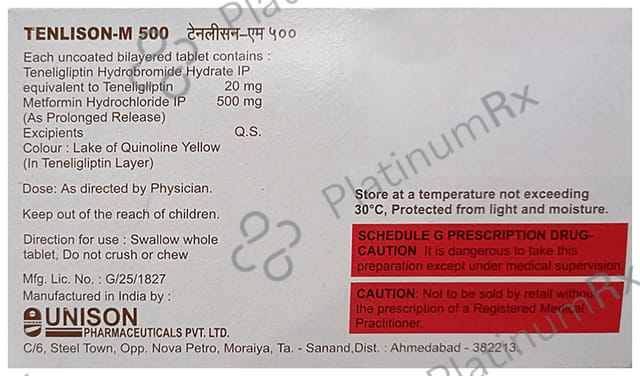 Tenlison-M 500 Tablet ER