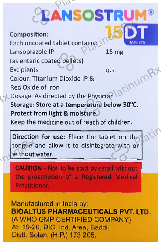 Lansostrum 15mg Junior Tablet DT 15s