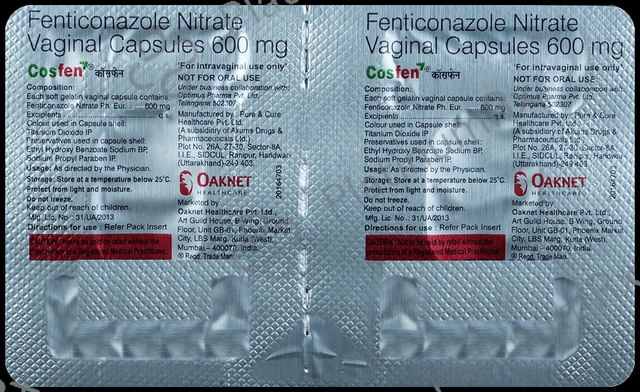 Cosfen 600mg Vaginal Capsule 2s