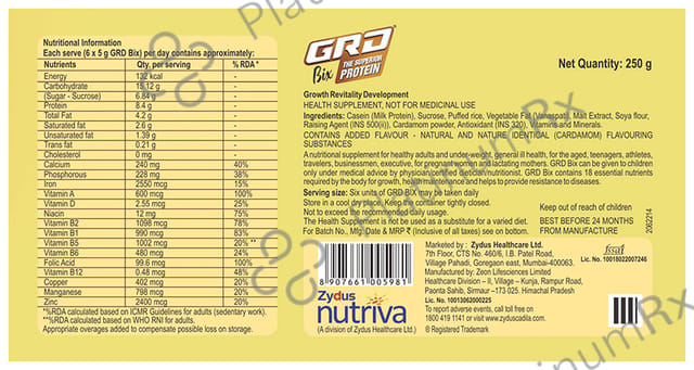 GRD Bix The Superior Protein Milk Flavour Diskette 250gm